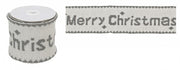 6x Nastro Merry Grigio Doubleface