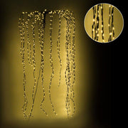 Luce cascata 980 led fissi+140 flash caldo al. fissa filo marrone 70xh220x6