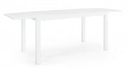 Tavolo allungabile bianco in alluminio stile classico cm 140-210x77