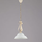 Lampadario per cameretta ferro Avorio Oro vetro Bianco 30x h40 cm