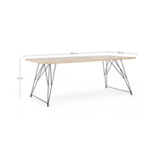 Tavolo design industrial in legno DISTRICT 200x90x h76 cm
