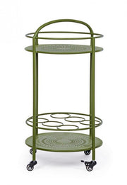 Carrello per bottiglie in acciaio Verde