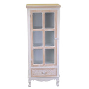 Vetrina legno vetrina andorra 1 anta vetro + 1 cassetto cm48x32h120
