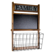Portalettere legno 1 posto c/lavagna family cm 45x14