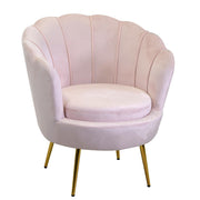 Poltrona velluto tulipan rosa cm 73x72h77