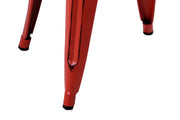Sgabello ferro bristol rosso cm39x39h45