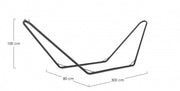 Supporto amaca in acciaio Antracite 300x80x h100 cm iperbriko
