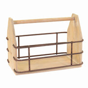 Portariviste legno c-metallo rettangolare cm41x25h17,5-30