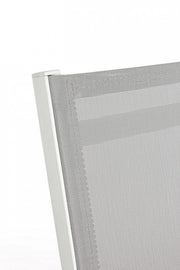 Sedia Per Esterno In Alluminio Bianco Grigio Elin 47X57X H88 Cm