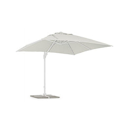 Ombrellone Eden con braccio bianco-legno naturale 3x3 m iperbriko