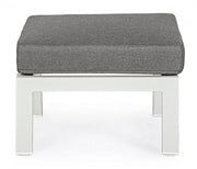 Ottoman in alluminio con cuscino Kledi lunar