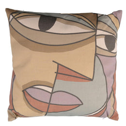 Cuscino tessuto multicolor quadro cm38x38