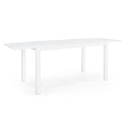 Tavolo allungabile bianco in alluminio stile classico cm 140-210x77
