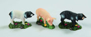 Maiali Cm.4 Resina 2 Mod.Ass.In Blister decorazione di Natale