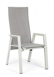 Sedia c-br reclinabile da giardino Steven Lunar 59x72x112h cm