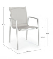 6x Sedia C-Br Hilla Bianco Cloud Ld30 -