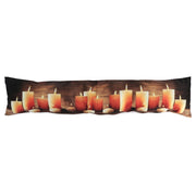 Paraspifferi tessuto candele led marrone cm20x90