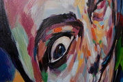 Dipinto olio su tela Village 100x100 cm