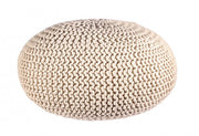 Pouf intrecciato sabbia bizzotto cm 80