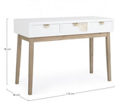 Consolle 3 cassetti Folium 110x40x78h cm