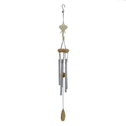 Campanello legno metallo bianco elefante cm6x6h65
