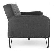 Divano letto tre posti in tessuto Nero BRIDJET 200x82x h81 cm