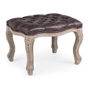 2x Sgabello dark in tessuto stile classico