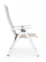 Poltrona per esterno Pieghevole CRUISE Bianco 59x71x h 113 cm