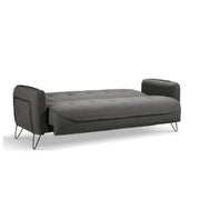 Divano letto tre posti in tessuto Grigio CROWN 215x94x h98 cm