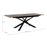 Tavolo allungabile Seyfert piano ceramica 160-220x90 cm