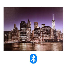 Quadro Bluetooth con stampa città di notte