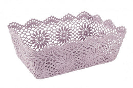 4x Cesta Uncinetto Rett Lilla Xl