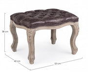 2x Sgabello dark in tessuto stile classico