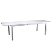 Tavolo alluminio allungabile  da giardino bianco cm 90 x 210/280 x h 73