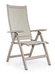 Poltrona per esterno reclinabile Tortora VICTOR 59x71x h113 cm