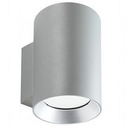 Lampada da parete in alluminio pressofuso con diffusori in vetro trasparente - 40W, 4242 lumen, luce calda alluminio