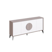 Madia Gora 180x35.6x82 cm Light Mocha con Ante Bianche