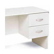 Scrivania 2 cassetti  Bianco Frassinato in legno nobilitato H.75x119x64 cm
