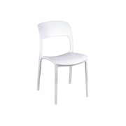 Sedia Da Giardino In Polipropilene Bianco Risto 47X52X H83 Cm