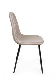 Sedia da pranzo in similpelle Tortora AMANDA 45x54x h87 cm