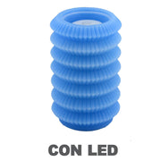 Led candle lantern blue fountain cmø13,5h20