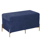Panca velluto blu cm78x40h45