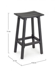 Sgabello Bar skipper Nero h71cm