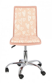 Sedia ufficio acciaio similpelle Young Hearts cm 42,5 x 40 x 87