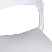 Sedia Da Giardino In Polipropilene Bianco Risto 47X52X H83 Cm