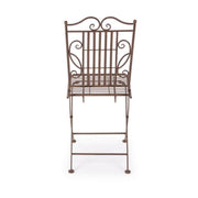 Sedia pieghevole in acciaio Marrone MELANIE 38x51x h92 cm