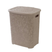 Portabiancheria in plastica 50 litri Flower tortora