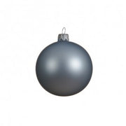 Pallina sfera natalizia in vetro Grigio Opaco 6 cm