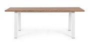 Tavolo Oslo da giardino Bianco-Naturale 100x200 cm