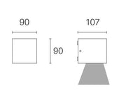 Applique 6W Led 3000K  linea lula  grafite
